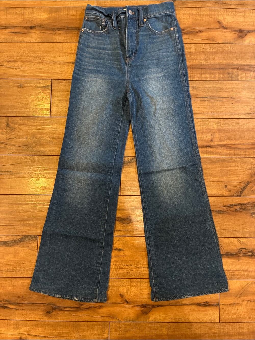 Madewell Wide-Leg Jeans in Dark Blue Wash